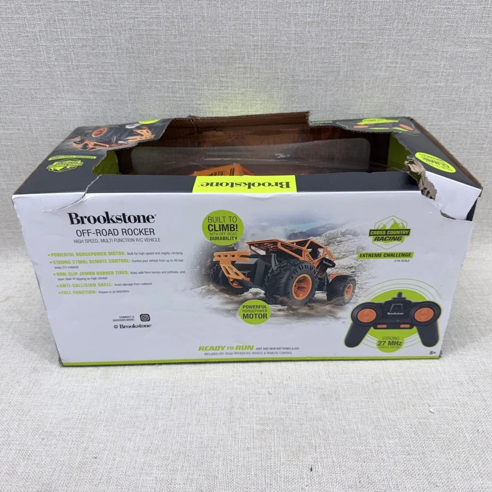 Brookstone Off-Road Rocker RC Vehicle 1:16 Scale Orange Cross Country Racing NIB